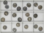 Roman Coins
Empire
Lote 21 monedas Denario. Acuñadas el 98-111 d.C. TRAJANO. AR. A EXAMINAR. BC a MBC.