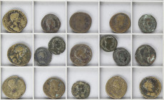 Roman Coins
Empire
Lote 17 monedas As, Dupondio, Sestercio. Acuñada el 117-138 d.C. ADRIANO. AE. A EXAMINAR. BC a MBC-.