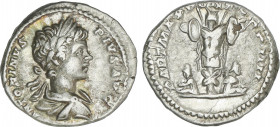 Roman Coins
Empire
Lote 2 monedas Denario. CARACALLA. AR. MONETA AVG. Moneda en pie con balanza y cornucopia y PART. MAX. PONT. TR. P III. Dos cauti...