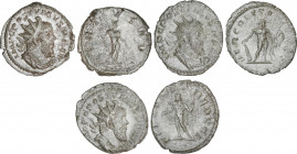 Roman Coins
Empire
Lote 3 monedas Antoniniano. 259-268 d.C. PÓSTUMO. AR. VIRTVS AVG, NEPTVNO REDVCI y HERC DEVSONIENSI. A EXAMINAR. RIC-64, 76, 92. ...