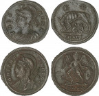 Roman Coins
Empire
Lote 2 monedas 1/2 Centenional. Acuñadas el 337-340 d.C. URBS ROMA y CONSTANTINOPOLIS. ACUÑACIONES EFECTUADAS DURANTE LOS GOBIERN...