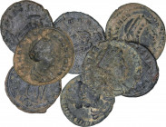 Roman Coins
Empire
Lote 8 monedas Fracción de Follis. Acuñadas el 337-340 d.C. TEODORA. CONSTANTINOPLA, ROMA y TREVERI (6). Anv.: FL. MAX. THEODORAE...