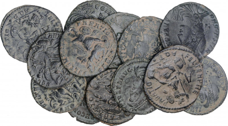 Roman Coins
Empire
Lote 13 monedas Centenional. Acuñadas el 348-355 d.C. CONST...