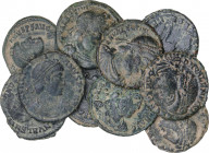 Roman Coins
Empire
Lote 10 monedas Centenional 19 mm. Acuñadas el 367-375 d.C. VALENTINIANO I. AE. Dos reversos diferentes: 6x GLORIA ROMANORVM y 4x...