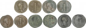 Roman Empire Lots
Lote 5 monedas Sestercio. TRAJANO, ANTONINO PIO y MARCO AURELIO (3). AE. Diferentes. A EXAMINAR. BC+ a MBC.