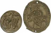 Medieval Coins
Catalan Local Coin and Pellofes
Lote 2 Pellofes. SANT FELIU GIRONA Y LA SEU de MANRESA. Latón. (Manresa dos perforaciones). Cru-1691,...