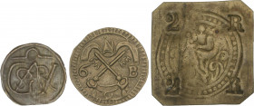 Medieval Coins
Catalan Local Coin and Pellofes
Lote 3 Pellofas. SANT FELIU GIRONA, LA SEU de MANRESA, VIC. Latón. A EXAMINAR. Cru-1691, 1779, 2259. ...