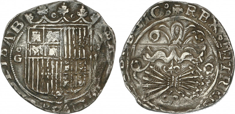 Spanish Monarchy
Ferdinand and Isabella
2 Reales. GRANADA. Anv.: G - Escudo - ...