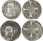 Spanish Monarchy
Charles II
Lote 2 monedas Croat. 1693, 1698. BARCELONA. AC-211, 212. MBC-.
