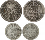 Spanish Monarchy
Charles III, Pretender
Lote 2 monedas 2 Reales. 1707, 1710. BARCELONA. A EXAMINAR. AC-27, 31. MBC- a MBC.