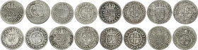 Spanish Monarchy
Philip V
Lote 9 monedas 1 Real. 1721 (2), 1725, 1726, 1732 (2), 1733, 1738, 1744. SEVILLA. A EXAMINAR. AC-645 (2), 646, 649, 656 (2...