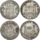 Spanish Monarchy
Ferdinand VI
Lote 2 monedas 8 Reales. 1749, 1759. MÉXICO. M. F. y M.M. Columnario. (Restos de soldadura). AC-473, 495. MBC- a MBC.