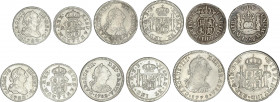 Spanish Monarchy
Charles III
Lote 6 monedas 1/2 (5) a 1 Real. 1768 a 1788. MADRID (2), MÉXICO (4). A EXAMINAR. AC-174 (2), 187, 207, 209, 426. MBC- ...