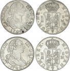 Spanish Monarchy
Charles III
Lote 2 monedas 2 Reales. 1788. MADRID. M. A EXAMINAR. AC-640. MBC a MBC+.