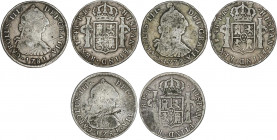 Spanish Monarchy
Charles III
Lote 3 monedas 4 Reales. 1777, 1781 (2). POTOSI. P.R. (1777 perforación reparada). A EXAMINAR. AC-935, 945 (2). BC a BC...