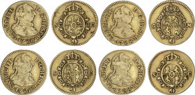 Spanish Monarchy
Charles III
Lote 4 monedas 1/2 Escudo. 1788. SEVILLA. C. AC-1318. MBC.