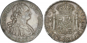 Spanish Monarchy
Charles IV
8 Reales. 1808. MÉXICO. T.H. 26,87 grs. (Pequeños golpecitos). Pátina. AC-988. MBC+.