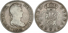Spanish Monarchy
Ferdinand VII
4 Reales. 1812. CÁDIZ. C.I. 12,87 grs. AC-1024. BC+.