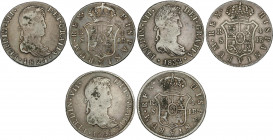 Spanish Monarchy
Ferdinand VII
Lote 3 monedas 4 Reales. 1824, 1825, 1832. SEVILLA. J.B. La de 1825 muy escasa. A EXAMINAR. AC-1131, 1132, 1136. BC+ ...