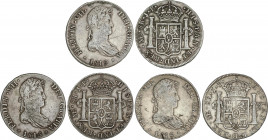 Spanish Monarchy
Ferdinand VII
Lote 3 monedas 8 Reales. 1815, 1818, 1819. LIMA. J.P. A EXAMINAR. AC-1248, 1251, 1252. MBC- a MBC.