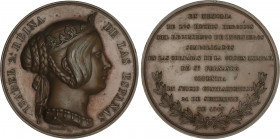 Spanish Monarchy
Elisabeth II
Medalla Orden Militar de San Fernando. 21 Septiembre 1847. Anv.: Busto a derecha. Rev.: EN MEMORIA DE LOS HECHOS HERÓI...