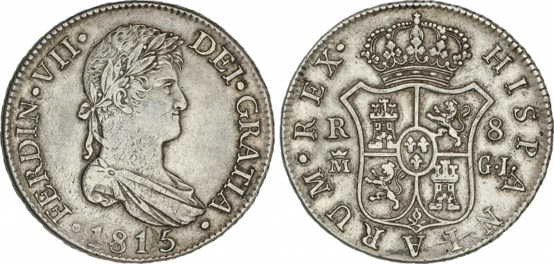 Spanish Monarchy
Ferdinand VII
8 Reales. 1815. MADRID. G.J. 26,8 grs. AC-1269....