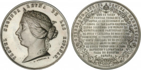 Spanish Monarchy
Elisabeth II
Medalla Guerra de África contra Marruecos. 21 Octubre 1859. Anv.: YSABEL SEGUNDA REYNA DE LAS ESPAÑAS. Cabeza de la re...