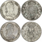 Spanish Monarchy
Ferdinand VII
Lote 2 monedas 8 Reales. 1817, 1818. MADRID. G.J. (1818 oxidaciones limpiadas). A EXAMINAR. AC-1272, 1273. MBC-.