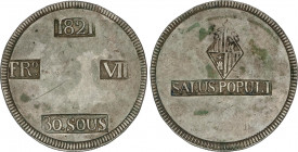 Spanish Monarchy
Ferdinand VII
30 Sous. 1821. MALLORCA. 26,48 grs. AC-1293. MBC.