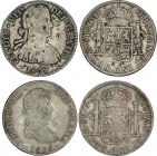 Spanish Monarchy
Ferdinand VII
Lote 2 monedas 8 Reales. 1809 y 1815. MÉXICO. H.J. y J.J. AC-1310, 1329. MBC-.