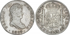 Spanish Monarchy
Ferdinand VII
8 Reales. 1819. MÉXICO. J.J. 26,72 grs. (Rayitas). AC-1334. MBC/MBC+.