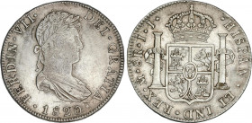 Spanish Monarchy
Ferdinand VII
8 Reales. 1820. MÉXICO. J.J. 26,77 grs. AC-1336. MBC+/EBC-.