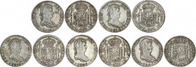 Spanish Monarchy
Ferdinand VII
Lote 5 monedas 8 Reales. 1814, 16, 19, 20, 21. MÉXICO. J.J. A EXAMINAR. AC-1326, 1331, 1334, 1336, 1337. MBC- a MBC.
