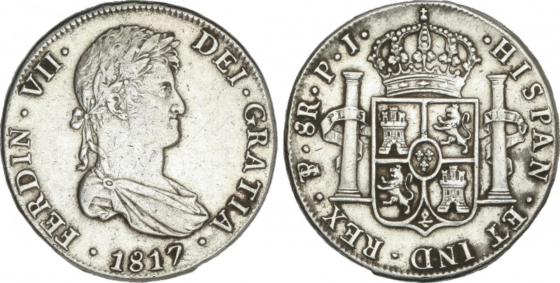 Spanish Monarchy
Ferdinand VII
8 Reales. 1817. POTOSÍ. P.J. 26,81 grs. (Oxidac...