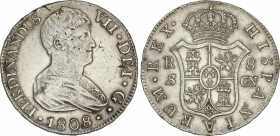 Spanish Monarchy
Ferdinand VII
8 Reales. 1808. SEVILLA. C.N. 26,64 grs. (Golpecitos en anverso). AC-1411. MBC/MBC+.