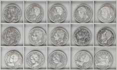 Lots and Collections from 1869 to 1931
Lote 33 monedas 5 Pesetas. 1870 a 1898. GOBIERNO PROVISIONAL a ALFONSO XIII. Todas diferentes. Destacan 1882/1...