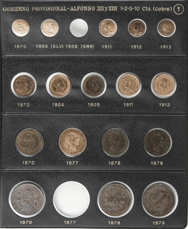 Lots and Collections from 1869 to 1931
Lote 17 monedas. 1870 a 1913. GOBIERNO P...