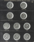 Lots and Collections from 1869 to 1931
Lote 14 monedas 2 Pesetas. 1869 a 1905. GOBIERNO PROVISIONAL a ALFONSO XIII. 1869, 1870 (*70, 73, 74, 75), 187...