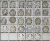 Lots and Collections from 1869 to 1931
Lote 17 monedas 5 Pesetas. 1870 a 1898. GOBIERNO PROVISIONAL a ALFONSO XIII. Varias repetidas, alguna estrella...