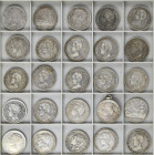 Lots and Collections from 1869 to 1931
Lote 25 monedas 5 Pesetas. 1870 a 1898. GOBIERNO PROVISIONAL a ALFONSO XIII. Algunas repetidas, incluye una 18...