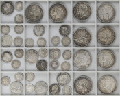 Lots and Collections from 1869 to 1931
Lote 42 monedas 50 Céntimos a 5 Pesetas. I REPÚBLICA a ALFONSO XIII. 20 de 50 Céntimos, 7 de 1 Peseta, 5 de 2 ...