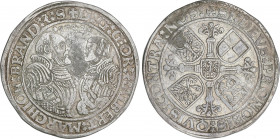 World Coins
German States
Thaler. 1542. GEORG & ALBRECHT. BRANDENBURG-FRANCONIA. SCHWABACH. 28,85 grs. AR. Dav-8967. MBC/MBC+.