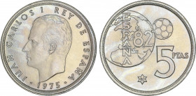 Juan Carlos I
Juan Carlos I
5 Pesetas. 1975 (*80). ERROR del Mundial. HG-388a. SC.