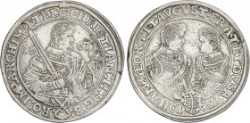 World Coins
German States
Thaler. 1607-HR. CHRISTIAN II. SAXONY-ALBERTINE. 29,05 grs. AR. (Graffiti en anverso). Dav--7566; KM-24. MBC+.