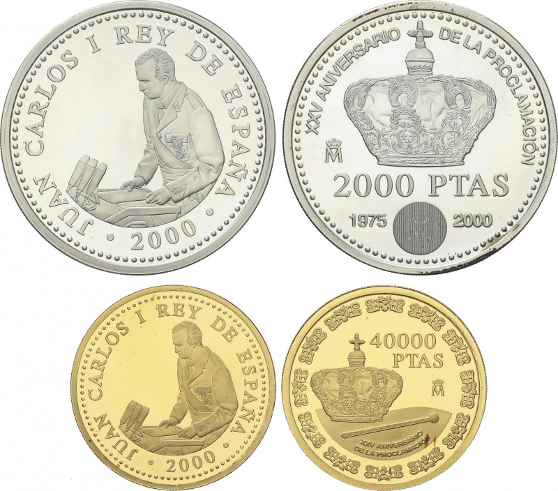 Juan Carlos I
Juan Carlos I
Serie 2 monedas 2.000 y 40.000 Pesetas. 2000. XX A...