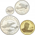 Juan Carlos I
Juan Carlos I
Serie 4 monedas 1, 5, 25 y 200 Euros. 1997. HOMENAJE A LA AVIACIÓN ESPAÑOLA. AR y AU. En estuche original, con certifica...
