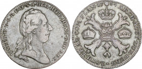 World Coins
Austrian States
Thaler. 1784. JOSEPH II. AUSTRIAN NETHERLANDS. 29,18 grs. AR. Pátina. KM-32. MBC-.