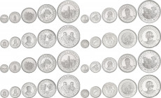 Juan Carlos I
Columbus Quincentenary
Lote 8 series 100 a 2.000 Pesetas. 1989 (2), 1990 (2), 1991 (2), 1992 (2). AR. Series I a IV. Dos de cada una. ...