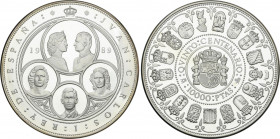 Juan Carlos I
Columbus Quincentenary
10.000 Pesetas. 1989. 168,14 grs. AR. I Serie: Autonomías. Sin estuche, con certificado. FDC.