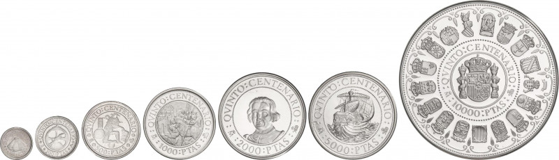 Juan Carlos I
Columbus Quincentenary
Serie 7 monedas 100, 200, 500, 1.000, 2.0...